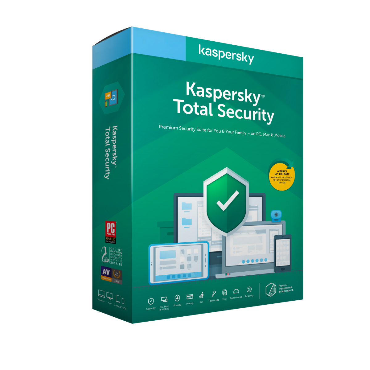 Kaspersky Total Security 2021 - 2 Ans / 5 Appareils -